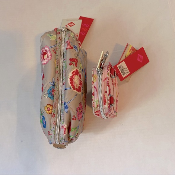 Set of Oilily floral toiletry/ cosmetics bag and mini Crossbody. -NWT - Picture 10 of 11